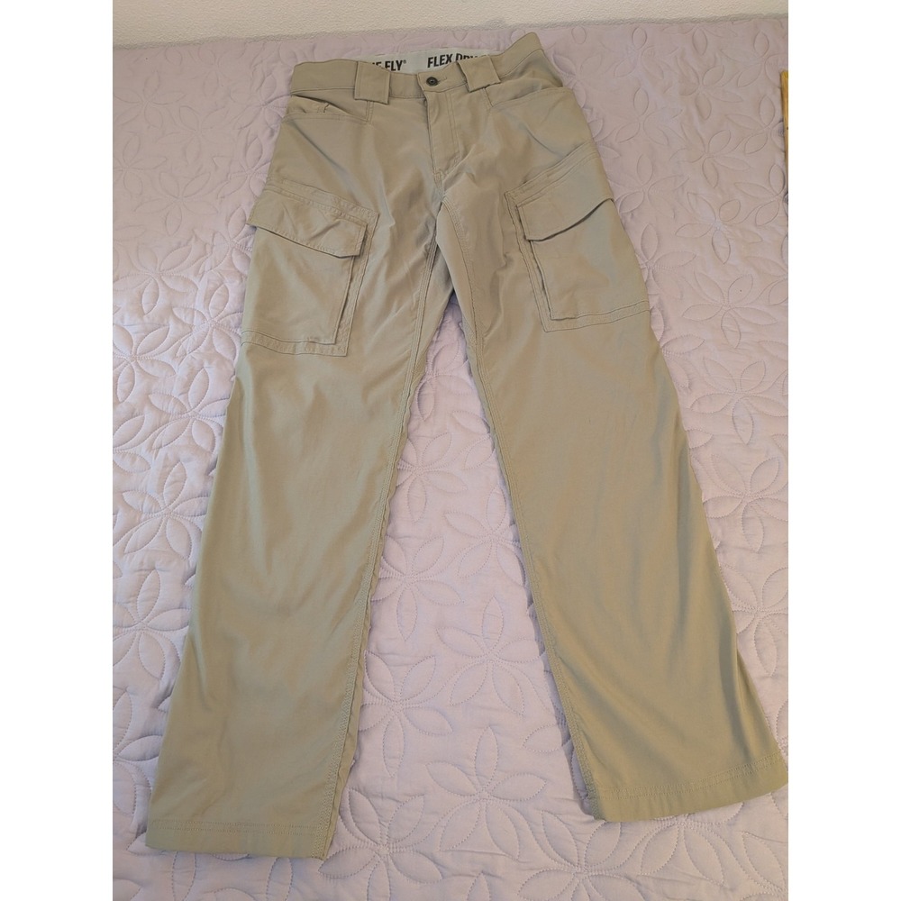 Duluth Trading Co Pants Men's 32x32 Gray Flex Dry On The Fly Relaxed Fit Cargo